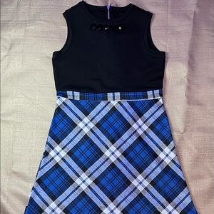 Black/Blue Plaid Dress | Girl size 6